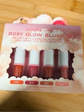 Cloud Chaser Liquid Blush Set — Rose, Berry, Nude, Pink Beauty Makeup BUNDLE